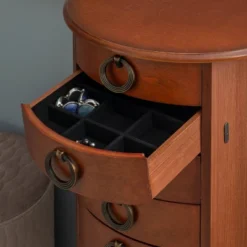 Raine Jewelry Armoire Cherry - Powell Company -Furniture Haven Shop GUEST 88e24efc 1909 4b64 b10d 9c6ff2448589