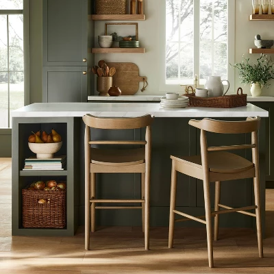 Kaysville Curved Back Wood Counter Height Barstool - Threshold™ Designed With Studio McGee 1 Kaysville Curved Back Wood Counter Height Barstool - Threshold™ Designed With Studio McGee
