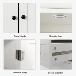 Bestcomfort Kitchen Cabinet Pantry Cupboard Freestanding W/Shelves White -Furniture Haven Shop GUEST 895131ee 7f22 40c4 b763 bed29da7dddc