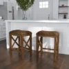 Set Of 2 Willow Bend Counter Height Barstool Walnut/Brown- Hillsdale Furniture