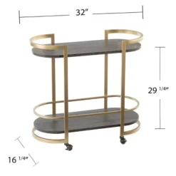 Lyflon Rolling Bar Cart Black/Gold - Aiden Lane 17 Lyflon Rolling Bar Cart Black/Gold - Aiden Lane -Furniture Haven Shop GUEST 8a9c3cea c0a8 4530 bcb4 5adeba0dd4a0