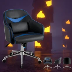 Costway Office Chair Swivel Adjustable Height W/ Massage Lumbar Support Blue 13 Costway Office Chair Swivel Adjustable Height W/ Massage Lumbar Support Blue -Furniture Haven Shop GUEST 8b6cd160 2b59 4bc1 9237 89102d4ef201