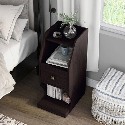Diehle 3 Open Shelves Nightstand - MiBasics 6 Diehle 3 Open Shelves Nightstand - MiBasics - Image 6