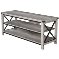 HOMCOM Ample Storage Console TV Stand With 2 Cable Management Hole, Entertainment Center Classic Cabinet For Living Room Bedroom, Fits For 60" TV -Furniture Haven Shop GUEST 8c755297 c72d 4dc3 9a0c 696aa17104cd