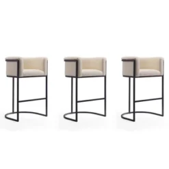Set Of 3 Cosmopolitan Upholstered Metal Barstools - Manhattan Comfort 17 Set Of 3 Cosmopolitan Upholstered Metal Barstools - Manhattan Comfort -Furniture Haven Shop GUEST 8cab28df 164c 4f2f a07a 82709d2ab3bb