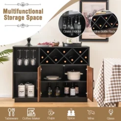 Costway Industrial Wine Bar Cabinet Sideboard Buffet With Glass Holder & Adjustable Shelf 14 Costway Industrial Wine Bar Cabinet Sideboard Buffet With Glass Holder & Adjustable Shelf -Furniture Haven Shop GUEST 8d0718f7 7f23 40c3 afd2 3e82b541c55e