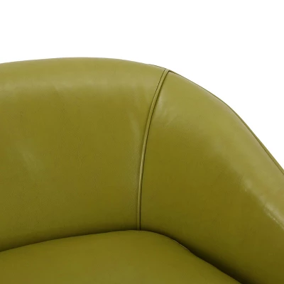 Justine Faux Leather Loveseat - Christopher Knight Home 2 Justine Faux Leather Loveseat - Christopher Knight Home - Image 2