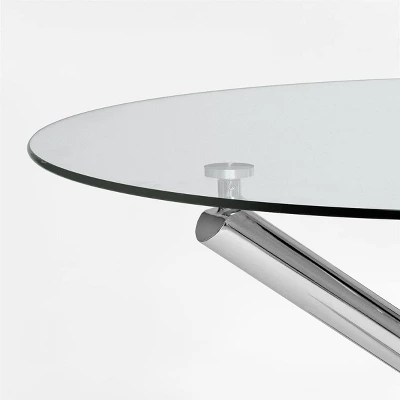 Eileen 43.3 Inch Contemporary Round Dining Table With Clear Tempered Transparent Glass Tabletop And Pedestal Legs-The Pop Maison 6 Eileen 43.3 Inch Contemporary Round Dining Table With Clear Tempered Transparent Glass Tabletop And Pedestal Legs-The Pop Maison - Image 6