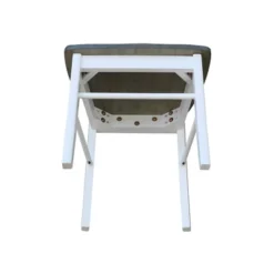 Set Of 2 X Back Chairs With Solid Wood Seat White/Gray - International Concepts -Furniture Haven Shop GUEST 8ef05990 b547 4222 98f2 6e75be47f568
