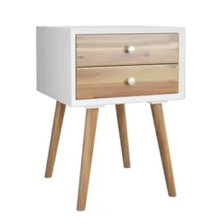 Tangkula Wooden Nightstand With 2 Storage Drawers Accent End Side Table For Bedroom&Living Room 19 Tangkula Wooden Nightstand With 2 Storage Drawers Accent End Side Table For Bedroom&Living Room -Furniture Haven Shop GUEST 8f08a5c7 dacc 49cd b23c c9c269c72468