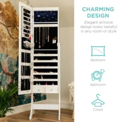 Best Choice Products 6-Tier Standing Mirror Lockable Storage Organizer Cabinet Armoire W/ LED Lights 11 Best Choice Products 6-Tier Standing Mirror Lockable Storage Organizer Cabinet Armoire W/ LED Lights -Furniture Haven Shop GUEST 8f8ec242 b1e6 4edc 95dc 50c3a5496937