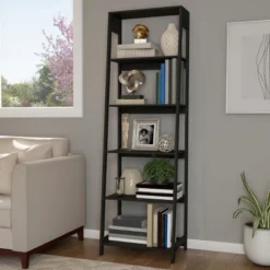 Hastings Home Ladder-Style 5-Tiered Bookcase -Furniture Haven Shop GUEST 9003af76 198b 451b 85bb 6c206c45b4ff