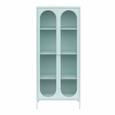 Luna Tall 2 Door Accent Cabinet With Fluted Glass - Mr. Kate 11 Luna Tall 2 Door Accent Cabinet With Fluted Glass - Mr. Kate - Image 11