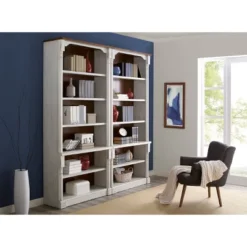 94" Durham Open Bookcase White - Martin Furniture