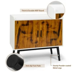 Costway Sideboard Buffet Storage Cabinet W/2 Door Metal Legs Accent Cabinet 32In -Furniture Haven Shop GUEST 9097d80e e085 4d18 988f 440708ec86a9