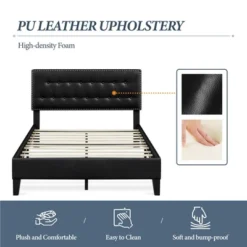 Yaheetech Upholstered Bed Frame With Button-Tufted Headboard 16 Yaheetech Upholstered Bed Frame With Button-Tufted Headboard -Furniture Haven Shop GUEST 9162686b 1e67 4a29 9cff 9badd1ca54e7