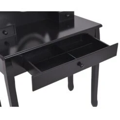 Tangkula Mirrored Dressing Table Wooden Vanity Makeup Unit W/ Cushioned Stool 13 Tangkula Mirrored Dressing Table Wooden Vanity Makeup Unit W/ Cushioned Stool -Furniture Haven Shop GUEST 91b9a9a7 2859 4019 9fdc 0c492b69ed6a