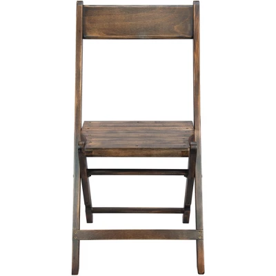 Emma And Oliver Slatted Wood Folding Wedding Chair - Event Chair - Antique Black, Set Of 4 3 Emma And Oliver Slatted Wood Folding Wedding Chair - Event Chair - Antique Black, Set Of 4 - Image 3