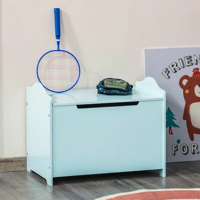 Qaba Kids Toy Chest Wooden Toy Storage Box Organizer Chest With Magnetic Hinge, Large Chest Space, & Groove Handle 1 Qaba Kids Toy Chest Wooden Toy Storage Box Organizer Chest With Magnetic Hinge, Large Chest Space, & Groove Handle