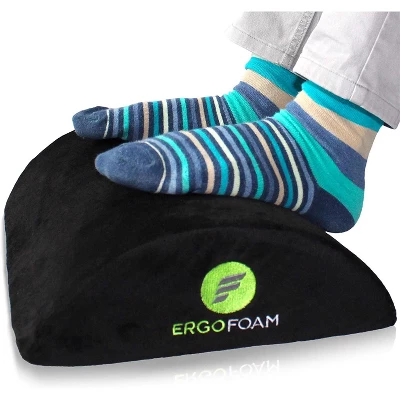 ErgoFoam Ergonomic Foot Rest Under Desk - Premium Velvet Soft Foam Footrest For Desk - Most Comfortable Desk Foot Rest In The World For Lumbar 5 ErgoFoam Ergonomic Foot Rest Under Desk - Premium Velvet Soft Foam Footrest For Desk - Most Comfortable Desk Foot Rest In The World For Lumbar - Image 5