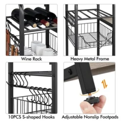 Yaheetech 4-Tier 55" Kitchen Baker's Rack With Power Outlet -Furniture Haven Shop GUEST 92f9dab6 4f04 456a bd17 6341a673e594