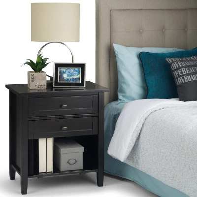 24" Norfolk Solid Wood Nightstand - WyndenHall 2 24" Norfolk Solid Wood Nightstand - WyndenHall - Image 2