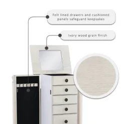 Obrecht Jewelry Armoire Off White - Powell Company -Furniture Haven Shop GUEST 936a2c19 83e2 48f6 8675 21992b0dd588