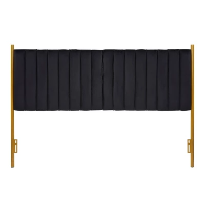 King Chloe Steel/Velvet Upholstered Headboard - LumiSource 4 King Chloe Steel/Velvet Upholstered Headboard - LumiSource - Image 4