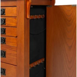 Delia Jewelry Armoire Brown - Powell Company -Furniture Haven Shop GUEST 95bfe438 f7a8 49a2 adec 9f7eeb134cab