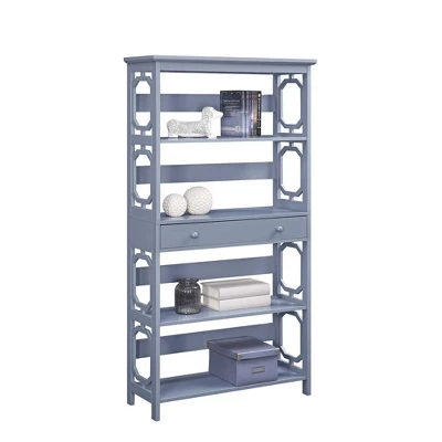 59.75" Omega 5 Tier Bookcase With Drawer - Breighton Home 2 59.75" Omega 5 Tier Bookcase With Drawer - Breighton Home - Image 2