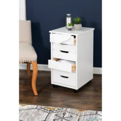 Cary 6 Drawer Rolling Storage Cart - Linon -Furniture Haven Shop GUEST 9799de91 17c8 4d63 883b be3e1a5ba40e