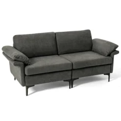 Costway Modern Loveseat Fabric 2-Seat Sofa Couch For Small Space W/ Metal Legs BlueRust Red 21 Costway Modern Loveseat Fabric 2-Seat Sofa Couch For Small Space W/ Metal Legs BlueRust Red -Furniture Haven Shop GUEST 97d2cd05 1610 470c 9ace b49b8387d41d
