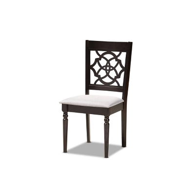 5pc Tonia Fabric Upholstered And Wood Dining Set Gray/Brown - Baxton Studio 1 5pc Tonia Fabric Upholstered And Wood Dining Set Gray/Brown - Baxton Studio