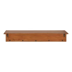 36" X 5" Alta Wood Shelf With 5 Posts Walnut Brown - Kate & Laurel All Things Decor -Furniture Haven Shop GUEST 98d01396 eb6c 4a44 b991 2430915acc0e