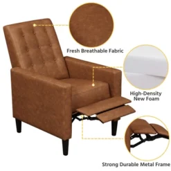 Yaheetech Faux Leather Recliner Sofa With Pocket Spring Brown 10 Yaheetech Faux Leather Recliner Sofa With Pocket Spring Brown -Furniture Haven Shop GUEST 996de291 eb8e 499b 83c4 a498540f8a05