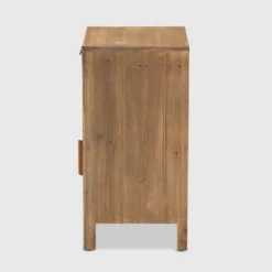 Clement 1 Door And 1 Drawer Wood Spindle Nightstand Brown - Baxton Studio -Furniture Haven Shop GUEST 9a42dc3b 4a08 401f 81fe f654692fb055