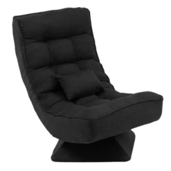 Costway 360° Swivel Floor Chair 5-Level Adjustable Lazy Chair W/ Massage Pillow GreyBlackBrown -Furniture Haven Shop GUEST 9a66d262 fcf8 491e a4f5 4cfabe262e71