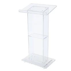 Lectern With Shelf Clear Acrylic - Hampden Furnishings -Furniture Haven Shop GUEST 9ab9035d 14c6 4a21 b4ab f81937ac7f5f