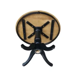 36" Round Top Pedestal Dining Table Black/Red - International Concepts -Furniture Haven Shop GUEST 9ace7946 f41c 494c 918c 4bcb0aa73d34