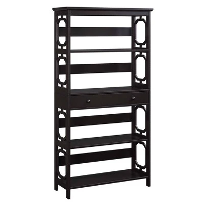 59.75" Omega 5 Tier Bookcase With Drawer - Breighton Home 5 59.75" Omega 5 Tier Bookcase With Drawer - Breighton Home - Image 5