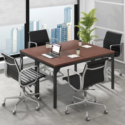Costway Set Of 2 55" Conference Table Office Computer Study Desk Metal Base Meeting Room 2 Costway Set Of 2 55" Conference Table Office Computer Study Desk Metal Base Meeting Room - Image 2