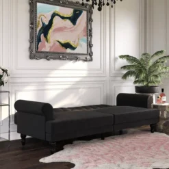 Cassidy Upholstered Futon - Paris Hilton X The Novogratz -Furniture Haven Shop GUEST 9bd260ef 34c8 4505 85da 826975810514