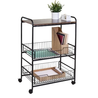 Honey-Can-Do 3 Tier Kitchen Cart With Pull-Out Baskets 2 Honey-Can-Do 3 Tier Kitchen Cart With Pull-Out Baskets - Image 2