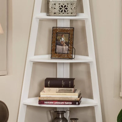 63" X 26.5" Five-Tier Pyramid Corner Ladder Shelf - Danya B. 2 63" X 26.5" Five-Tier Pyramid Corner Ladder Shelf - Danya B. - Image 2