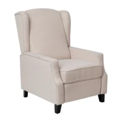 Emma And Oliver Fabric Upholstered Easy Push Back Recliner - Classic Wingback Design With Nailhead Accent Trim And Footrest -Furniture Haven Shop GUEST 9ddddcb4 71fc 47a4 b9b7 cecb4916c889