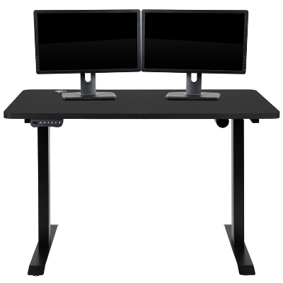 Flash Furniture 48" Wide Black Electric Height Adjustable Standing Desk With Mid-Back Black LeatherSoft And Chrome Executive Swivel Office Chair 10 Flash Furniture 48" Wide Black Electric Height Adjustable Standing Desk With Mid-Back Black LeatherSoft And Chrome Executive Swivel Office Chair - Image 10