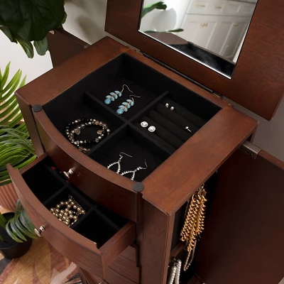 Francesca Jewelry Armoire Merlot Brown - Powell Company 12 Francesca Jewelry Armoire Merlot Brown - Powell Company - Image 12