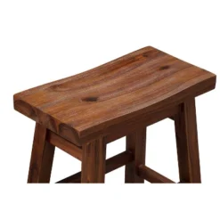 Set Of 2 18" Sonoma Saddle Stools Wire Brushed Finish Chestnut - Boraam -Furniture Haven Shop GUEST 9fc77817 d91f 483d a75f 13d06a252875