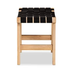 Nahla Rustic Wood Accent Bench Black/Oak Brown - Baxton Studio -Furniture Haven Shop GUEST 9fea177b b683 432c a142 92096bcb7619