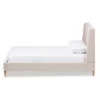 Adelaide Retro Modern Fabric Upholstered Platform Bed - Baxton Studio